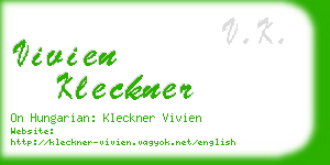 vivien kleckner business card